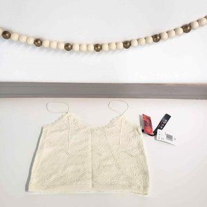 NWT stretchy Camisole Cream/Lace